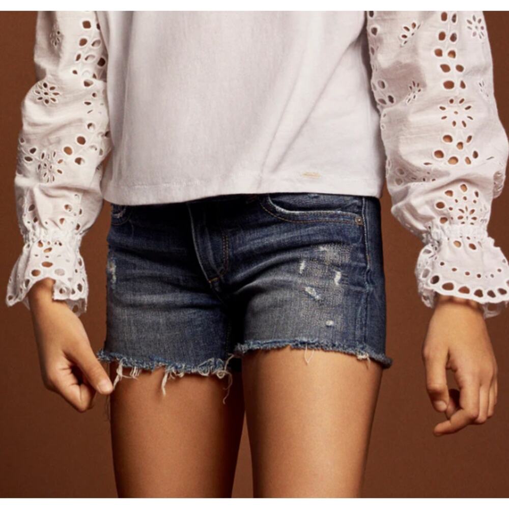 DL1961 Liberty Lucy Distressed Denim Cut Off Shorts Girl's 8 NWOT